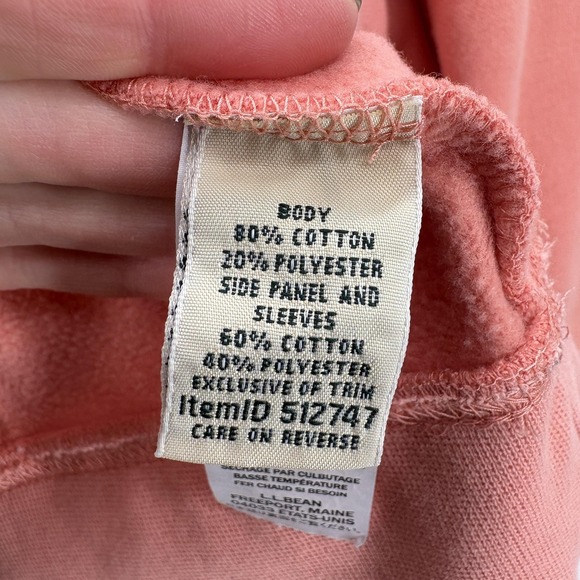 L.L.Bean Quilted Quarter-Zip Pullover Womens Medium Tall Pink Mock Neck Pullover - Picture 5 of 12